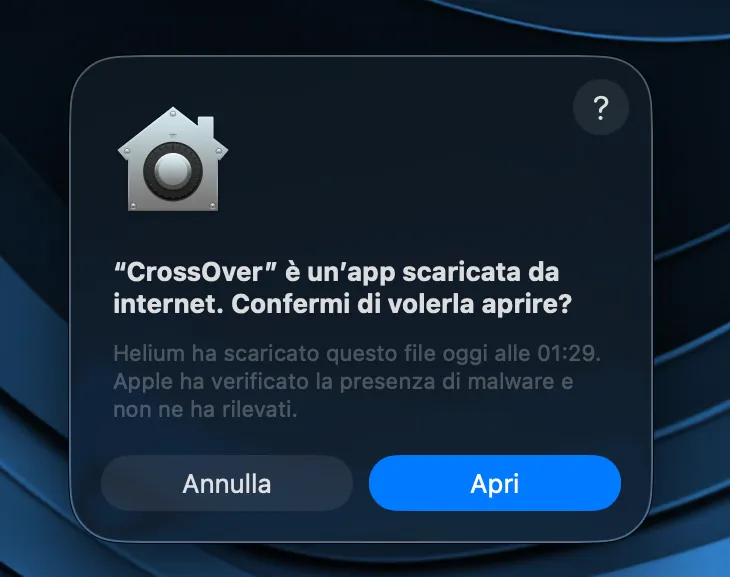 Quinta immagine tutorial: download di CrossOver